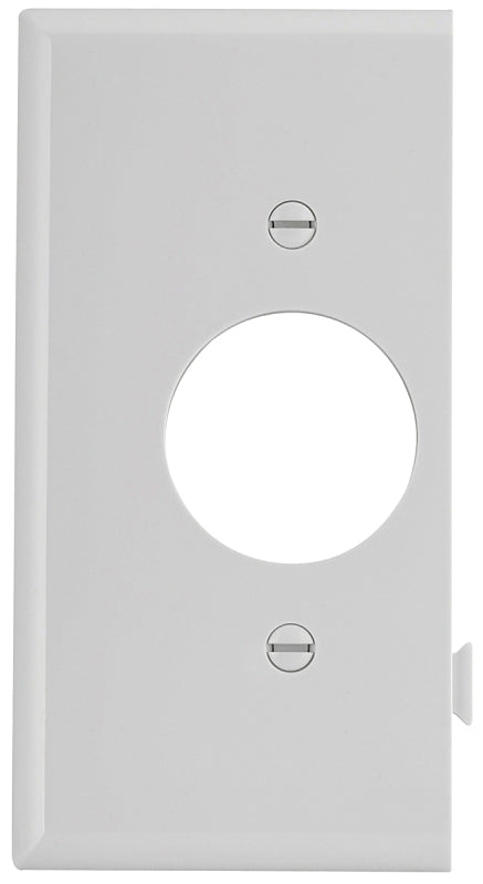 Eaton STE7W Mid-Size Sectional Wallplate, 4-1/2 in L, 2-3/4 in W, 1-Gang, Polycarbonate, White, High-Gloss