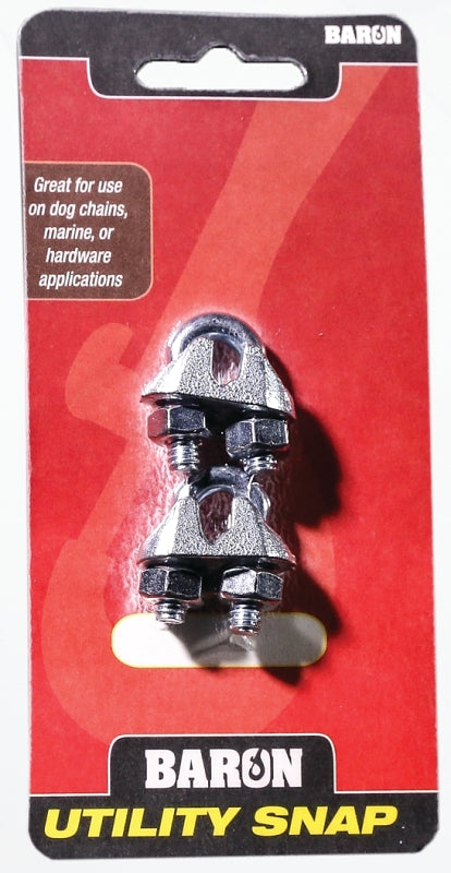 Baron C-260-1/8 Wire Rope Clip, Iron/Steel, Galvanized