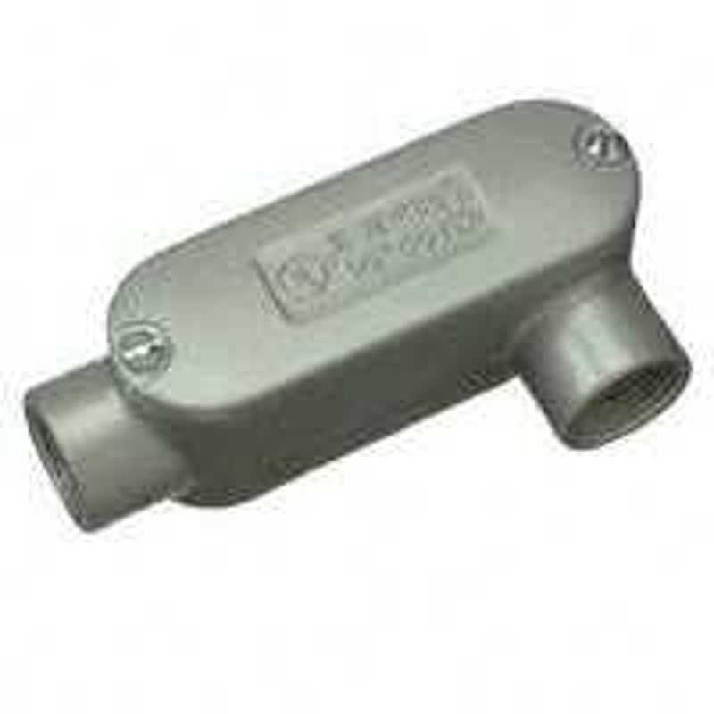 Halex 58905 Conduit Body, LR, 1/2 in Hub, 4-13/32 in OAL, Threaded, Aluminum