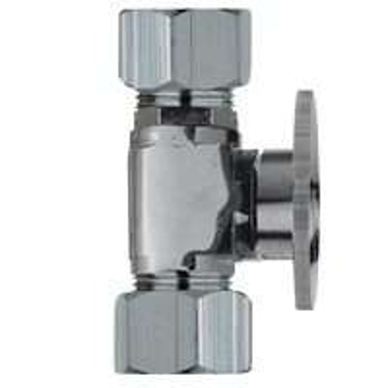 Plumb Pak PP65PCLF Shut-Off Valve, 5/8 x 7/16 in Connection, Compression, Quarter-Turn Actuator, Brass Body