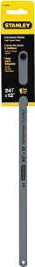 STANLEY 15-824A Hacksaw Blade, 1/2 in W, 12 in L, 24 TPI, Steel Cutting Edge