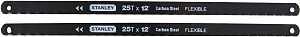 STANLEY 15-924A Hacksaw Blade, 1/2 in W, 12 in L, 24 TPI, HCS Cutting Edge