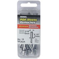 Surebonder FPC62A Pop Rivet, Short, 1/8 in L, Aluminum