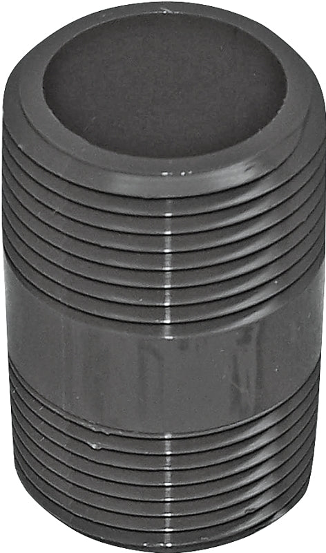 Genova 300 Series P-34-CL Pipe Nipple, 3/4 in, MIP, PVC, Gray, SCH 80 Schedule