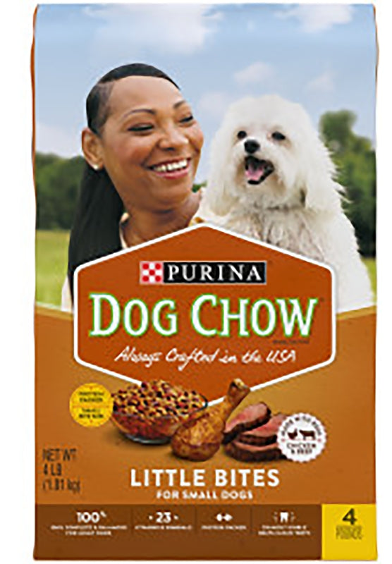 Purina 1780011030 Dog Food, S Breed, Dry, Beef, Chicken, 4 lb Bag