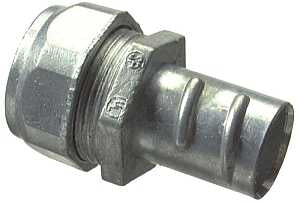Halex 20491 EMT/Flex Combination Coupling, 1/2 in, Zinc-Plated, 2/BAG