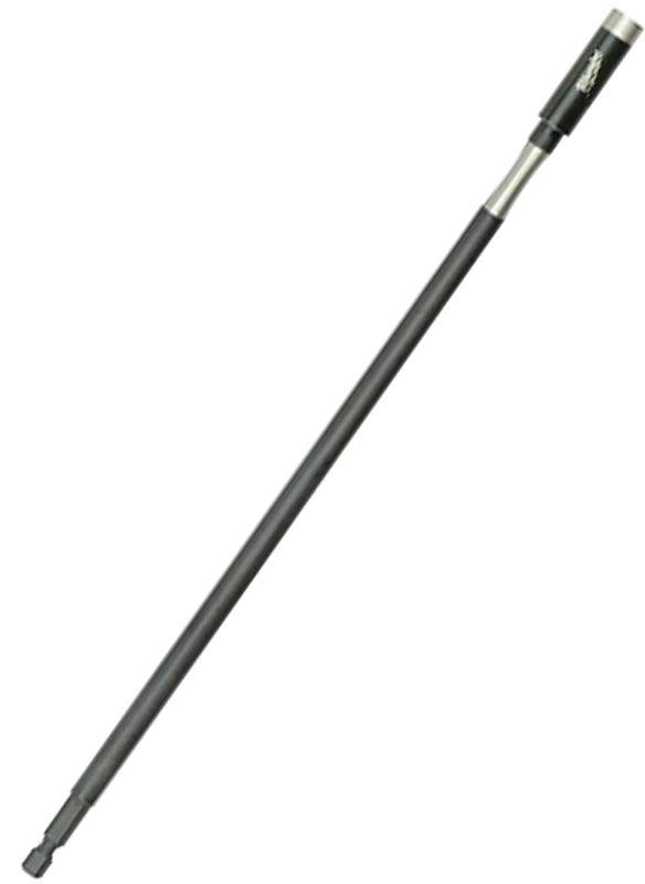 Milwaukee SHOCKWAVE 48-32-4512 Series Bit Holder with C-Ring, 12 in L, 1/4 in Drive, Hex Drive, 1/4 in Shank, Hex Shank