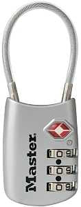 Master Lock 4688D Luggage Lock, Keyless/Non-Keyed Key, 1/8 in Dia Shackle, 1-1/2 in H Shackle, Steel Shackle, Metal Body