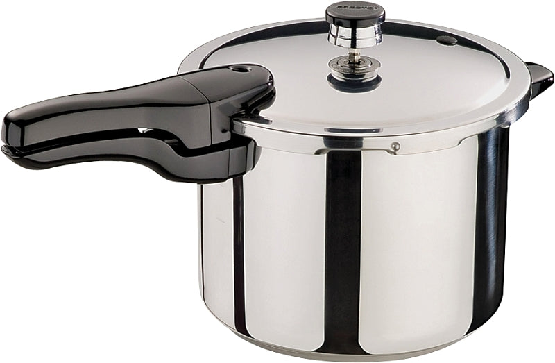 Presto 01362 Pressure Cooker, 6 qt, 10-1/2 in Dia, Stainless Steel
