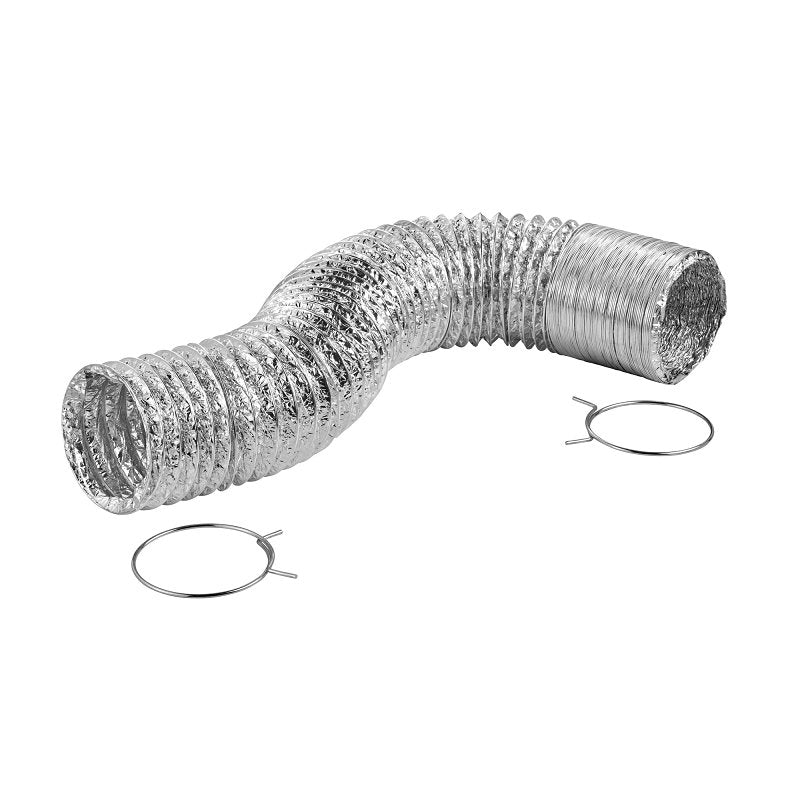Lambro 418 Flexible Air Connector Kit, 4 in, 8 ft L, Aluminum