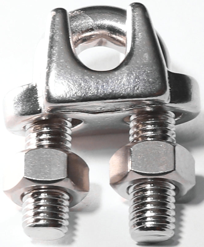 Baron 260S-1/4 Wire Rope Clip, 1/4 in Dia Wire Rope, Stainless Steel