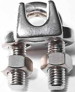 Baron 260S-5/16 Wire Rope Clip, 5/16 in Dia Wire Rope, Stainless Steel