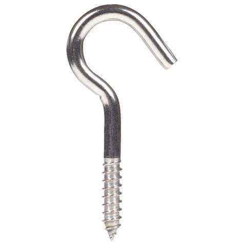 Hampton Small Stainless Steel 4.1875 in. L Clothesline Hook 215 lb 1 pk, Pack of 5