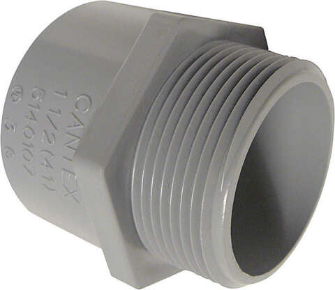 Cantex 1-1/4 in. D PVC Male Adapter For PVC 1 pk