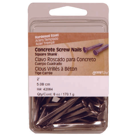 Hillman 2 in. Concrete Steel Nail Flat Head 6 lb, Pack of 5