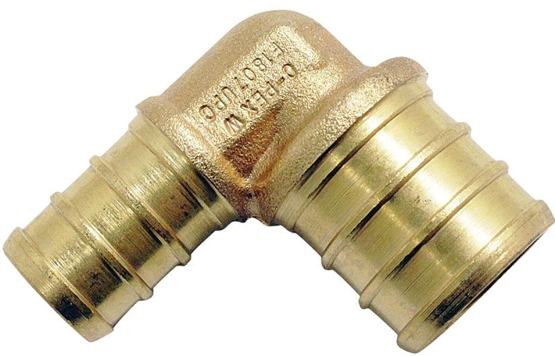 Apollo APXE1234 Reducing Pipe Elbow, 3/4 x 1/2 in, Barb, PEX-B, 200 psi Pressure