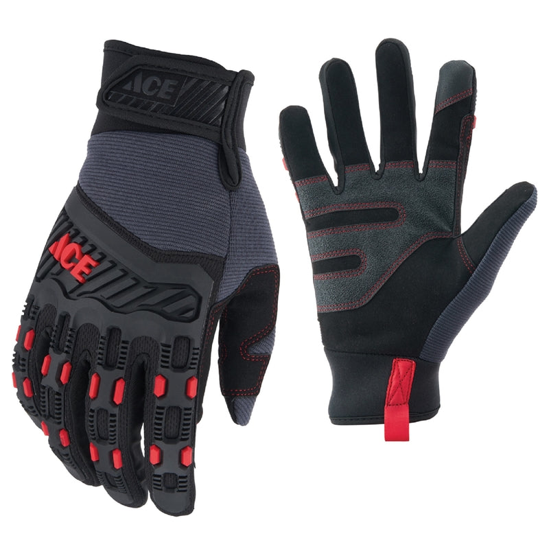 Ace High Performance Impact Gloves Multicolor M 1 pk