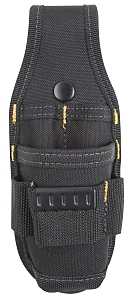 CLC TOOL WORKS 1518 Utility Knife/Plier Holder, Polyester, Black, 2 in W, 8-1/4 in H, 3-1/4 in D