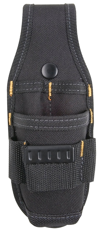 CLC TOOL WORKS 1518 Utility Knife/Plier Holder, Polyester, Black, 2 in W, 8-1/4 in H, 3-1/4 in D