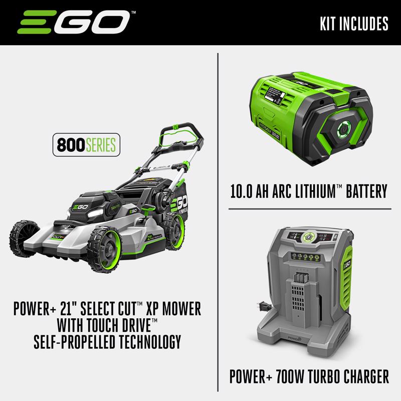 EGO Power+ 800 Series LM2156SP 21 in. 56 V Battery Self-Propelled Lawn Mower Kit (Battery & Charger)
