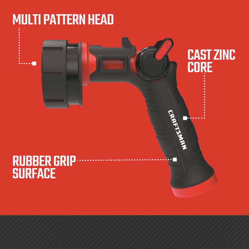 Craftsman 7 Pattern Adjustable Multi-Pattern Plastic Hose Nozzle