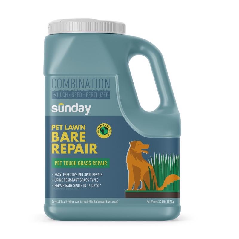 Sunday Pet Lawn Bare Repair All Grasses Sun or Shade Grass Repair Kit 3.75 lb. capacity