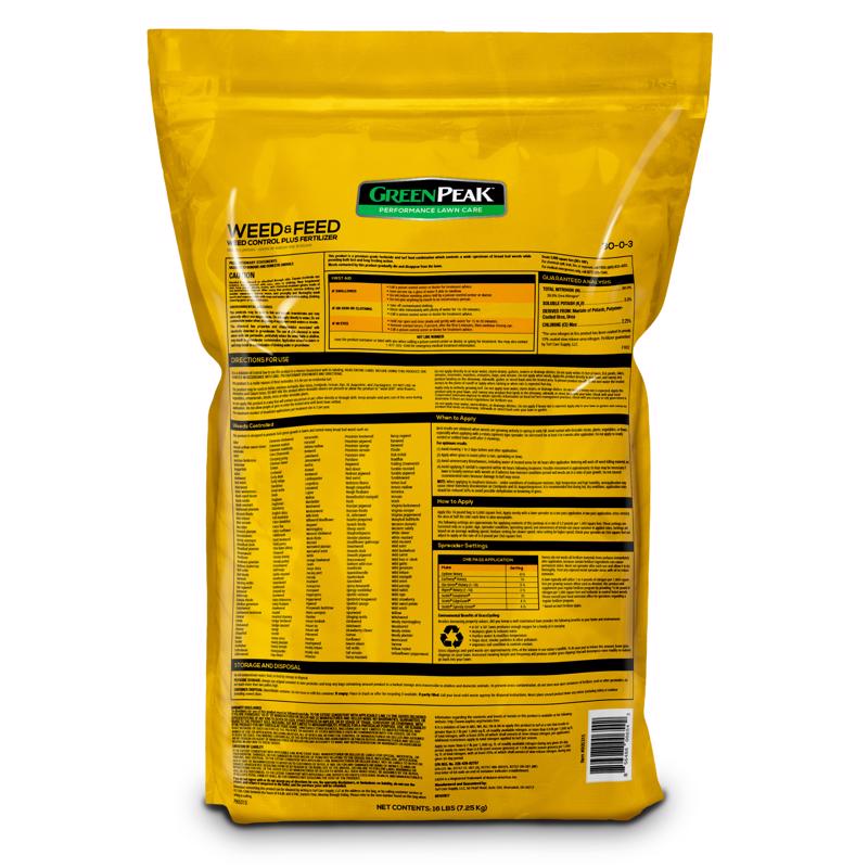 GreenPeak Weed & Feed Lawn Fertilizer For All Grasses 5000 sq ft