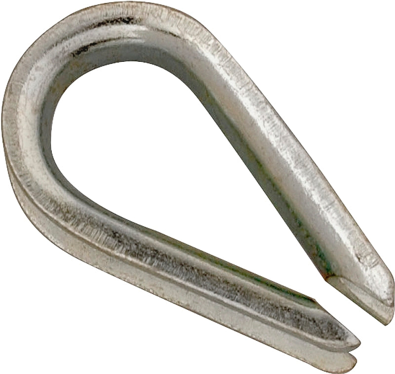 Campbell T7670669 Wire Rope Thimble, 5/8 in Dia Cable, Iron, Electro-Galvanized, Pack of 5