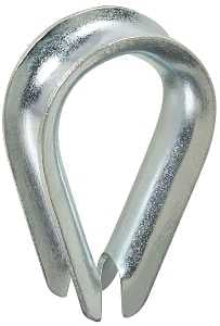 National Hardware 3232BC Series N176-842 Rope Thimble, 1/2 in Dia Cable, Steel, Zinc-Plated