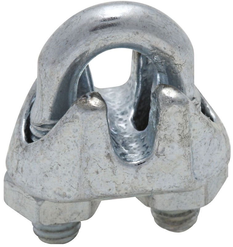 National Hardware 3230BC Series N248-260 Wire Cable Clamp, 1/16 in Dia Cable, 7/16 in L, Iron/Steel, Zinc-Plated