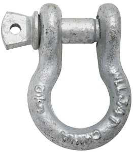 National Hardware 3250BC Series N223-677 Anchor Shackle, 5/16 in Trade, 1500 lb Working Load, 5/16 in Dia Wire, Steel