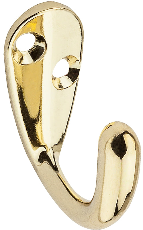 National Hardware V162 Series N199-182 Cloth Hook, 35 lb, 1-Hook, Zinc, Brass
