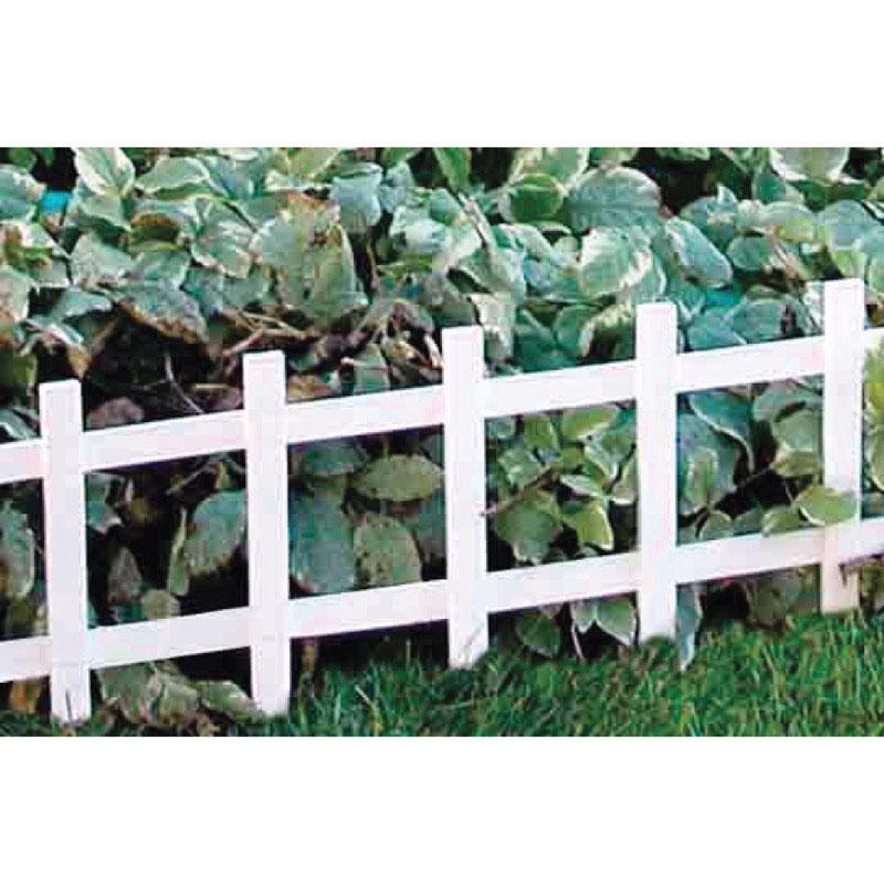 Master Mark Cape Cod Fence 33 in. L X 13.5 in. H Plastic White Decorative Garden Border, Pack of 32