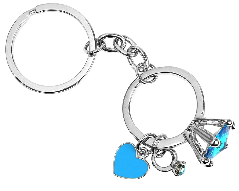 Hy-Ko KH707 Key Chain, Bling Ring, 4 in H x 1.8 in W x 0.2 in D Dimensions, Pack of 5