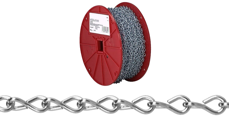 Baron 7273 Sash Chain, #35, 100 ft L, 105 lb Working Load, Steel, Zinc-Plated