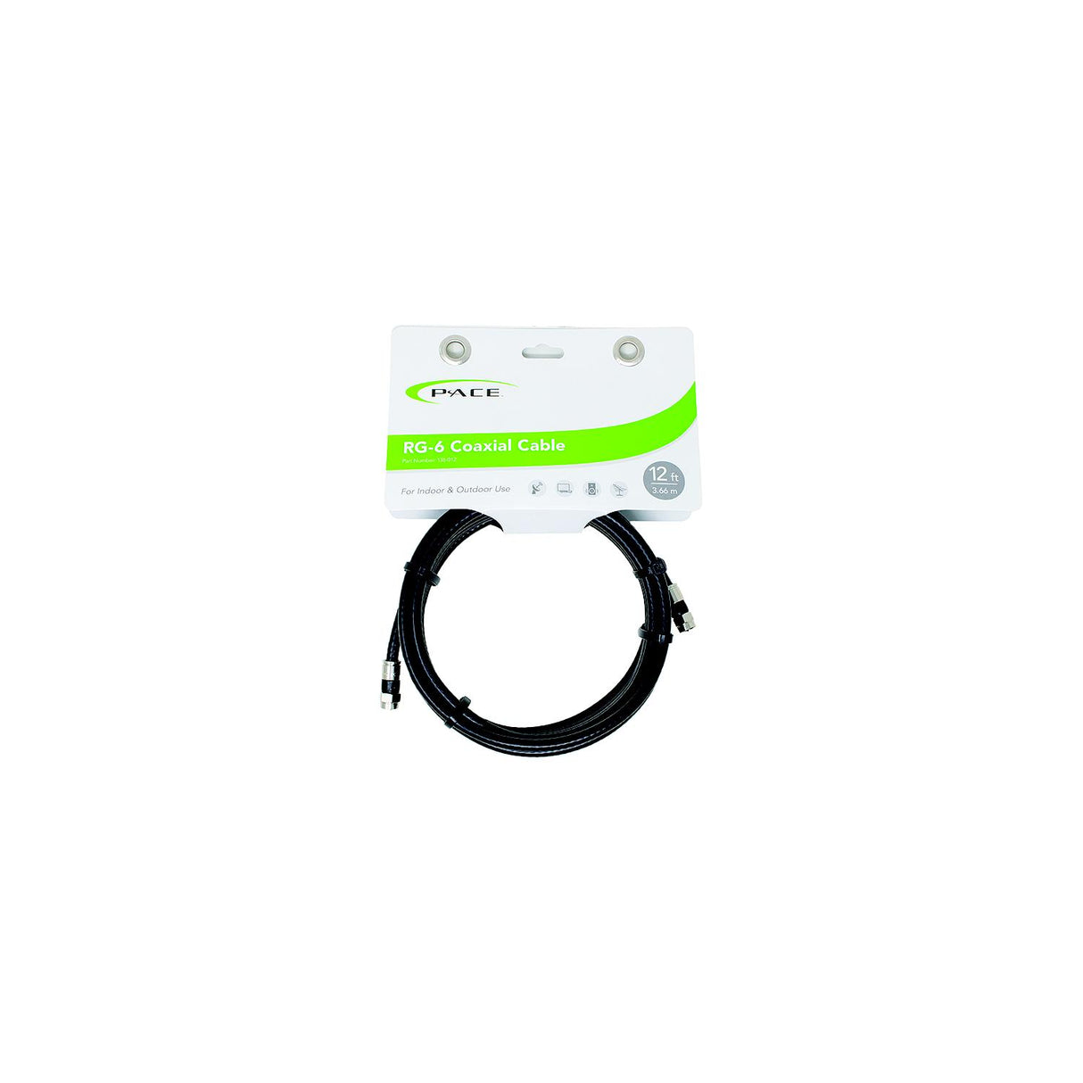 Pace 138012 RG-6 Coaxial Cable, 12'