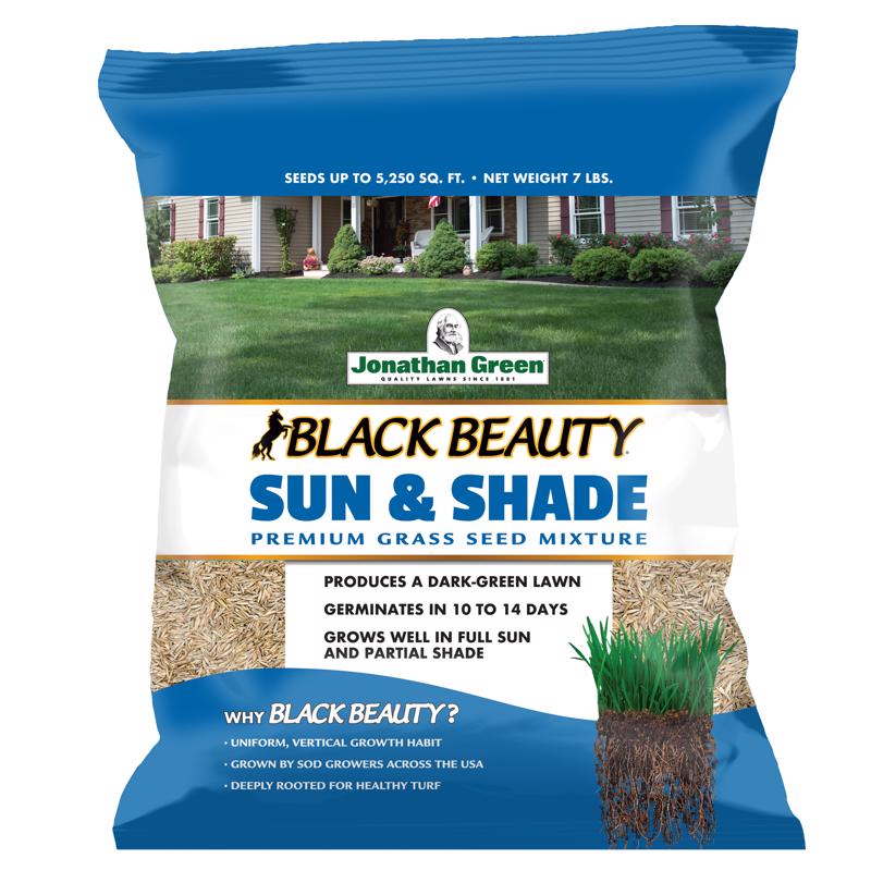 Jonathan Green Black Beauty Sun and Shade Mixed Partial Shade/Sun Grass Seed 7 lb