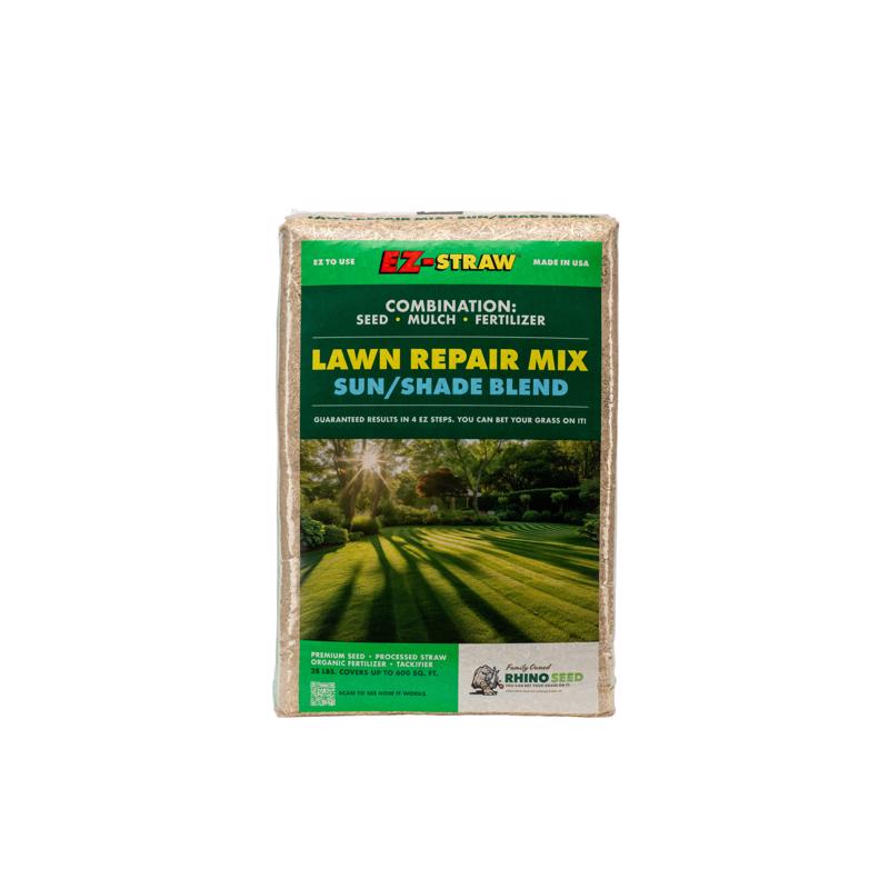 Rhino Seed EZ-Straw Assorted Sun or Shade Seed/Fertilizer/Mulch Repair Kit 28 lb