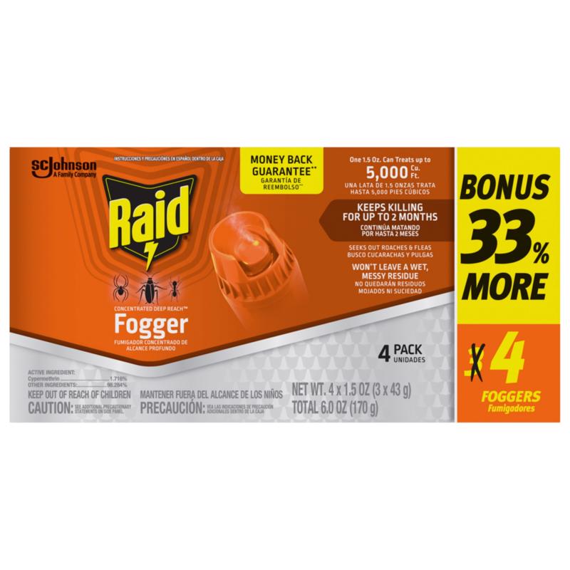 Raid Deep Reach Insect Killer Aerosol 1.5 oz, Pack of 8