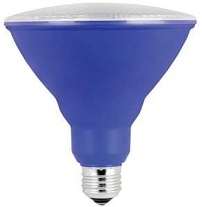 Feit Electric PAR38/B/10KLED/BX LED Bulb, Flood/Spotlight, PAR38 Lamp, E26 Medium Lamp Base, Non-Dimmable, Blue, Pack of 4