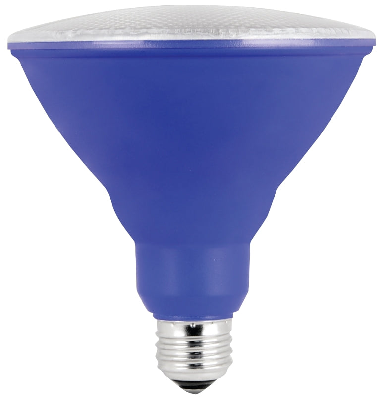 Feit Electric PAR38/B/10KLED/BX LED Bulb, Flood/Spotlight, PAR38 Lamp, E26 Medium Lamp Base, Non-Dimmable, Blue, Pack of 4