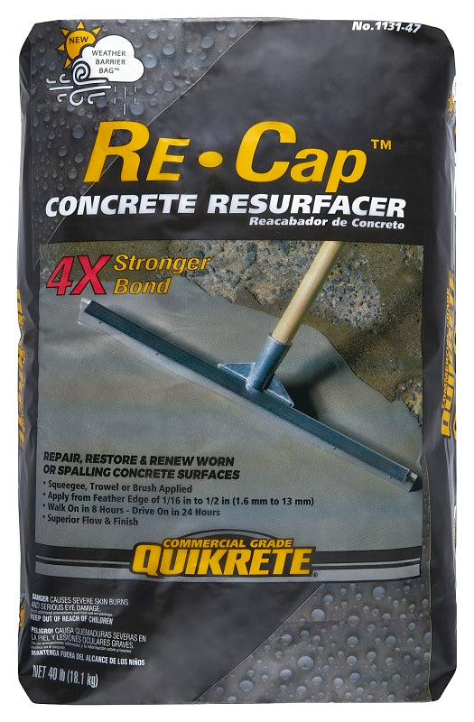 Quikrete 1131-47 Resurfacer, Granular, Gray/Gray Brown, 40 lb Bag