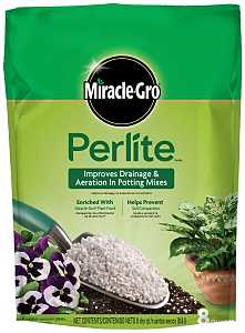 Miracle-Gro 74278430 Perlite, Granular, Off-White/White, 8 qt Bag, Pack of 6