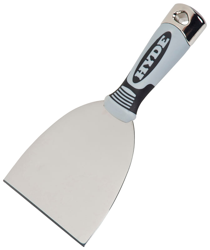 Hyde Pro Stainless 06579 Paint Scraper, Stiff Blade, Stainless Steel Blade, Nylon Handle