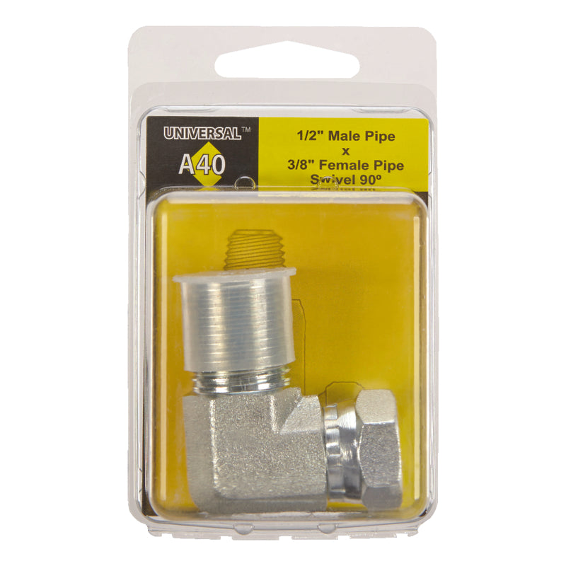 Apache Steel 1/2 in. D X 3/8 in. D Hydraulic Adapter 1 pk