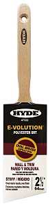 Hyde 47322 Paint Brush, Oval, Stiff Brush, 2-1/2 in L Bristle, Polyester Bristle, 6/PK