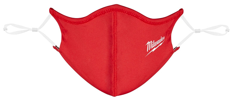 Milwaukee 48-73-4227 2-Layer Face Mask, One-Size Mask, Red, 1/PK