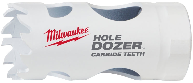 Milwaukee Hole Dozer 49-56-0707 Hole Saw, 1 in Dia, 1.7 in D Cutting, 1/2 in Arbor, 3 TPI, Carbide Cutting Edge