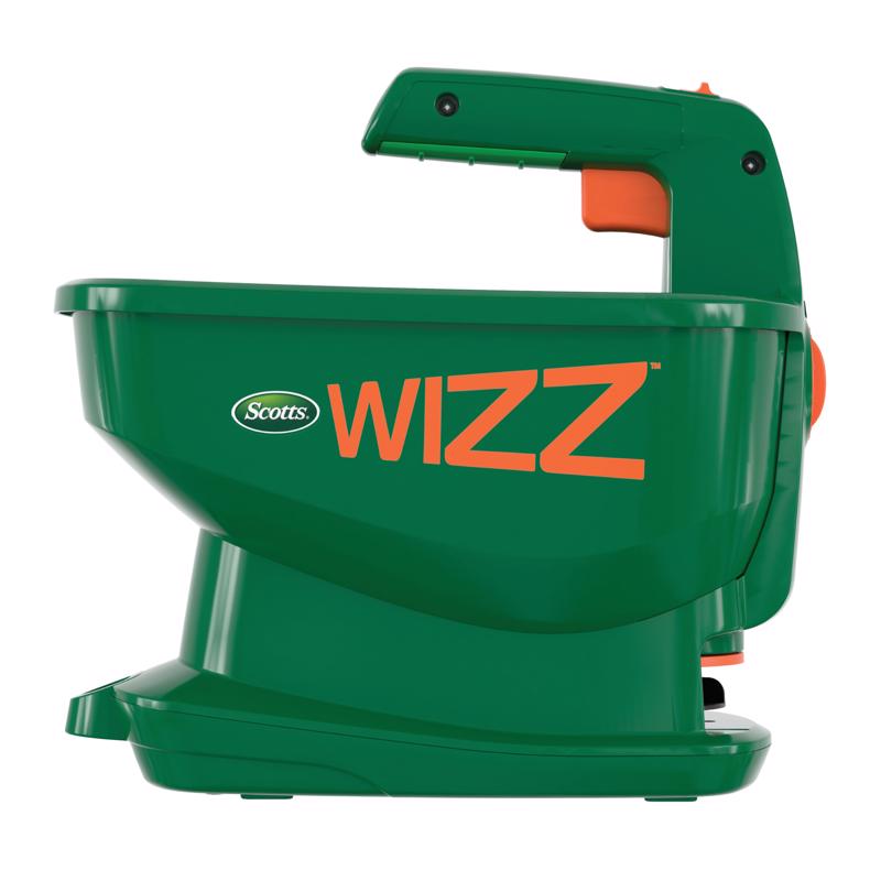 Scotts Wizz 60 in. W Handheld Spreader For Fertilizer/Ice Melt/Seed 4 lb