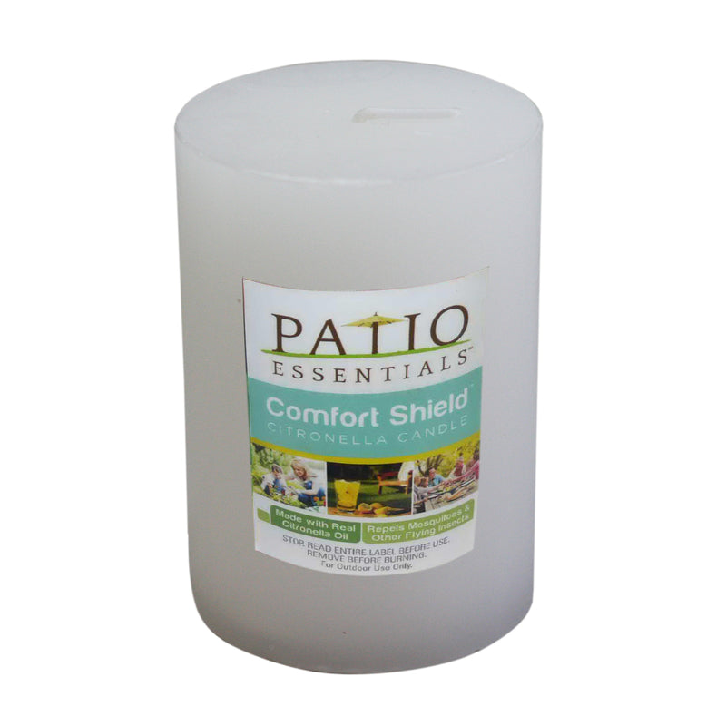 Patio Essentials Citronella Pillar Candle Candle For Mosquitoes/Other Flying Insects 8 oz, Pack of 16